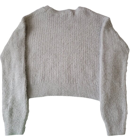 art class Fuzzy Cropped Sweater Pull Over Crew Neck Long Sleeve Gray Medium 7-8 - Picture 9 of 10